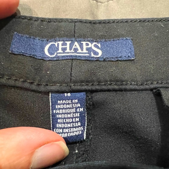 Work slacks, pants, chaps, modern cut , slim ankle, size 16, black - Picture 1 of 2